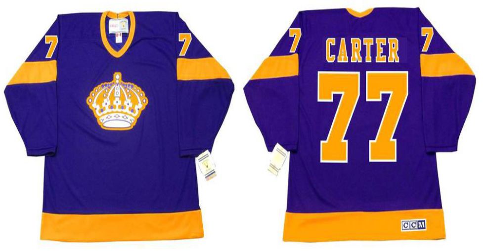 2019 Men Los Angeles Kings 77 Carter Purple CCM NHL jerseys